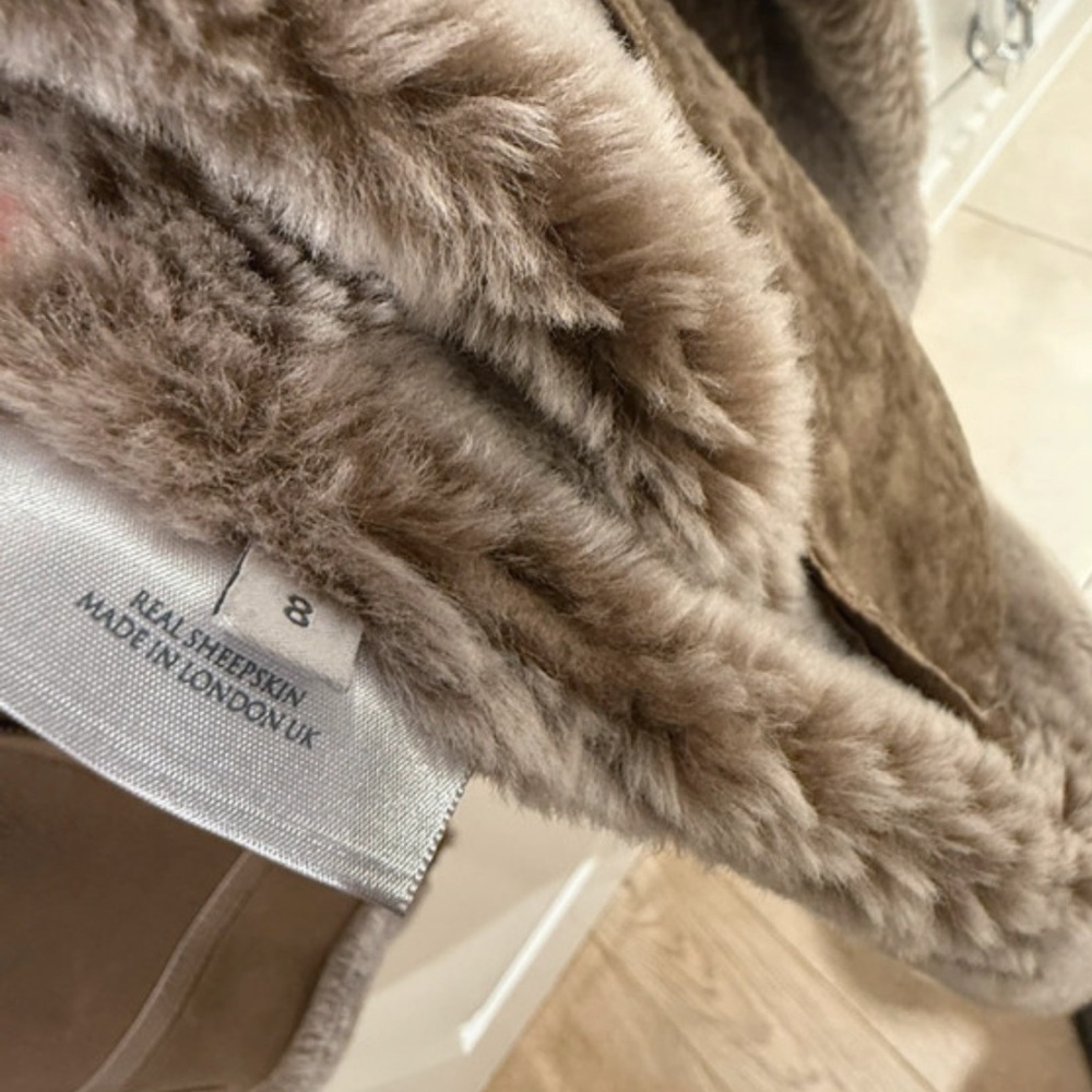 Luxurious Real Shearling Aviator Jacket - Picture 8 of 10